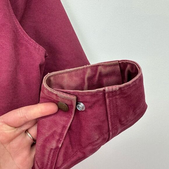 Carhartt Women’s Vintage Sherpa Lined Detroit Raspberry Bomber Jacket WJ097 RBY - Picture 11 of 16